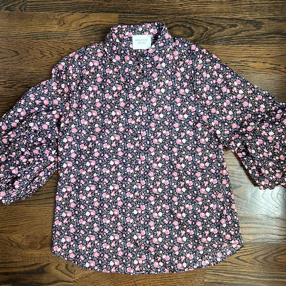 Hyacinth House Floral Blouse Size Large